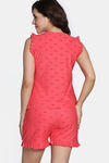 Zivame 2 Mile Fashion Sweetheart Diaries Knit Cotton Shorts Set - Rose of Sharon — thumbnail 4